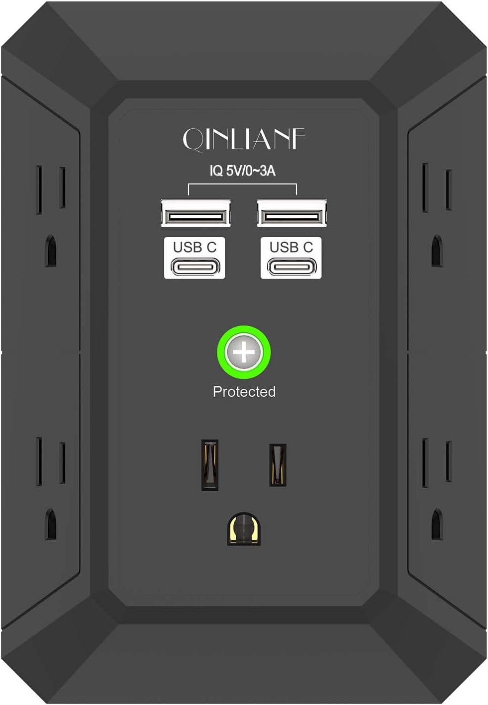 Wall Charger, Surge Protector Extender with 4 USB Ports